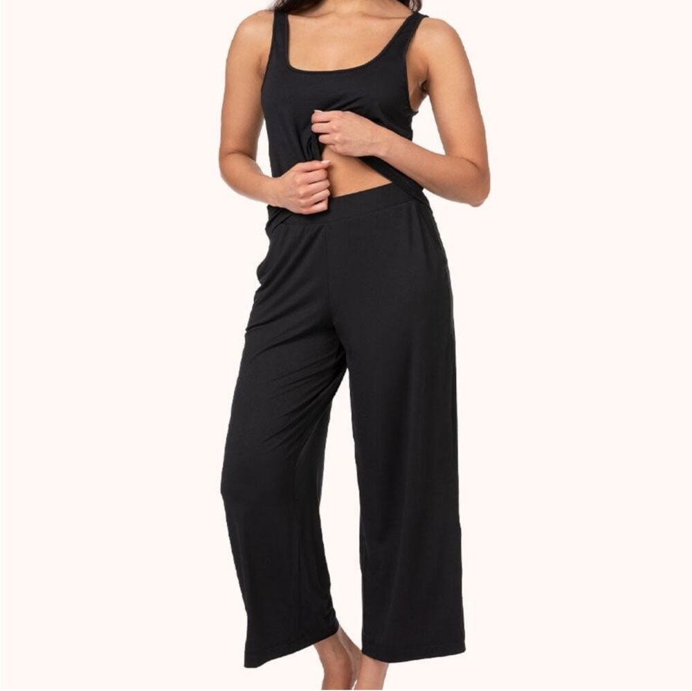 LIVELY Pants Size Small The All Day Wide Leg NWT Black Wide Leg Cropped Casual - Picture 1 of 11
